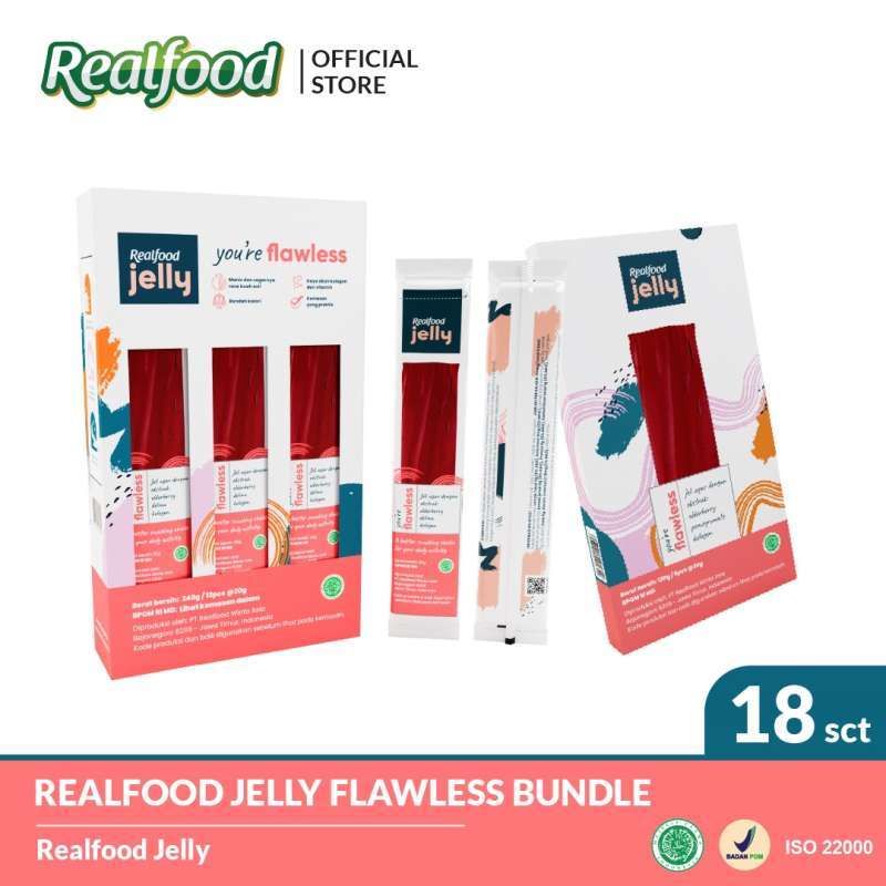 Promo Realfood Jelly Flawless Formulasi Sarang Burung Walet, Kolagen,18 pcs  di Seller Realfood Official Store - Kota Jakarta Barat, DKI Jakarta | Blibli