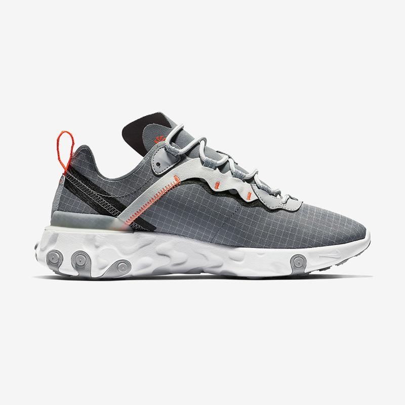 Jual NIKE React Element 55 Grid Sneakers Pria Grey CD1503 001
