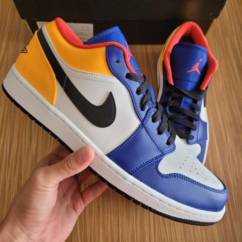 Deep Royal Blue And Orange Jordan Low Size 10 Air Jordan Low White