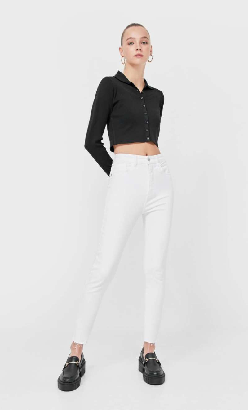 Coloured super high waist jeans 