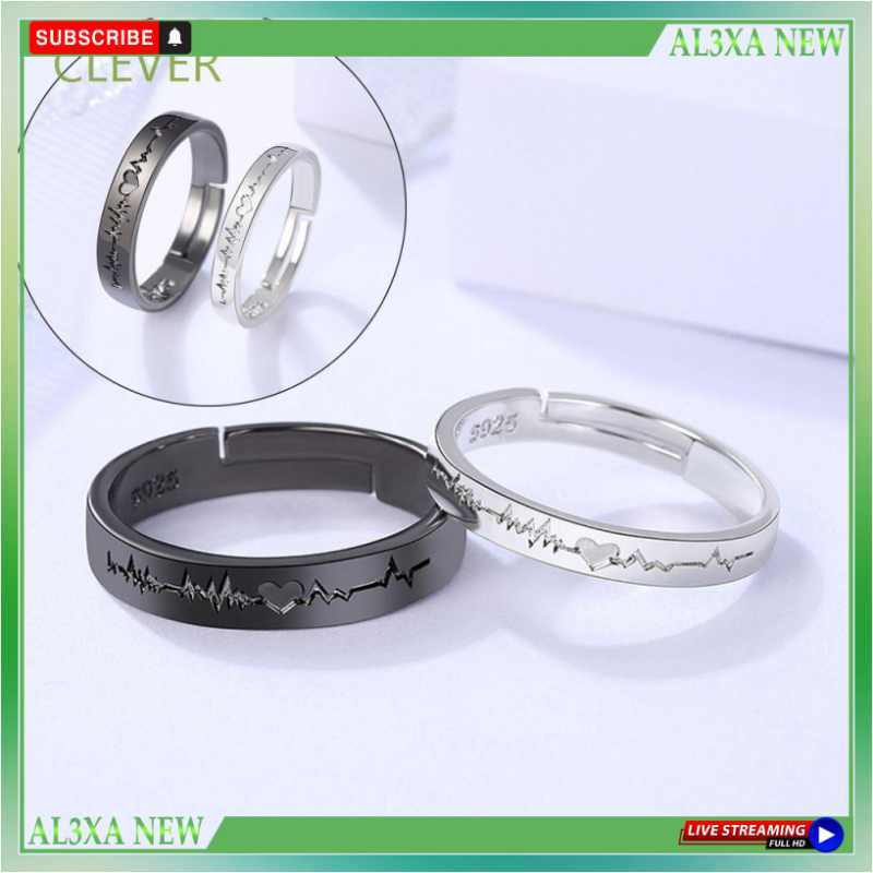 Promo Cincin Adjustable Desain Electrocardiogram Hati Warna Hitam Silve Diskon 34 Di Seller Al3xa New Cibangkong Kota Bandung Blibli
