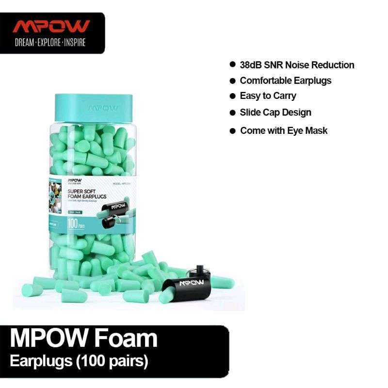 Mpow super shop soft foam earplugs