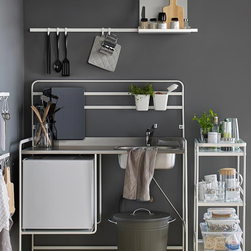 Jual Ikea Sunnersta Set Tempat Penyimpanan 1 Rel 5 Pengait 2
