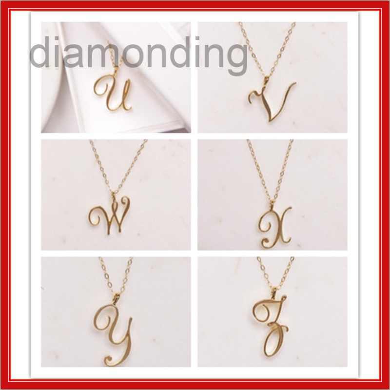 Promo 26 Letter Name Necklace Alphabet 