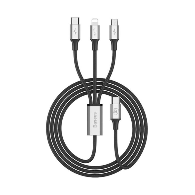 Jual Baseus 3in1 Rapid Type C To Type C Lightning Micro Usb Cable Online Oktober 2020 Blibli Com