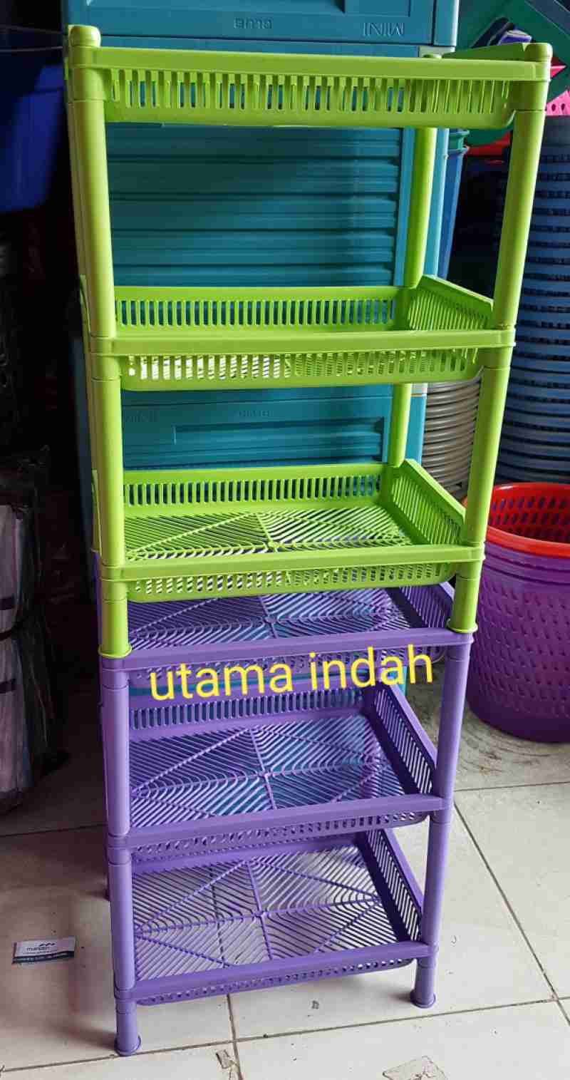 rak plastik serbaguna / murah / 3 susun