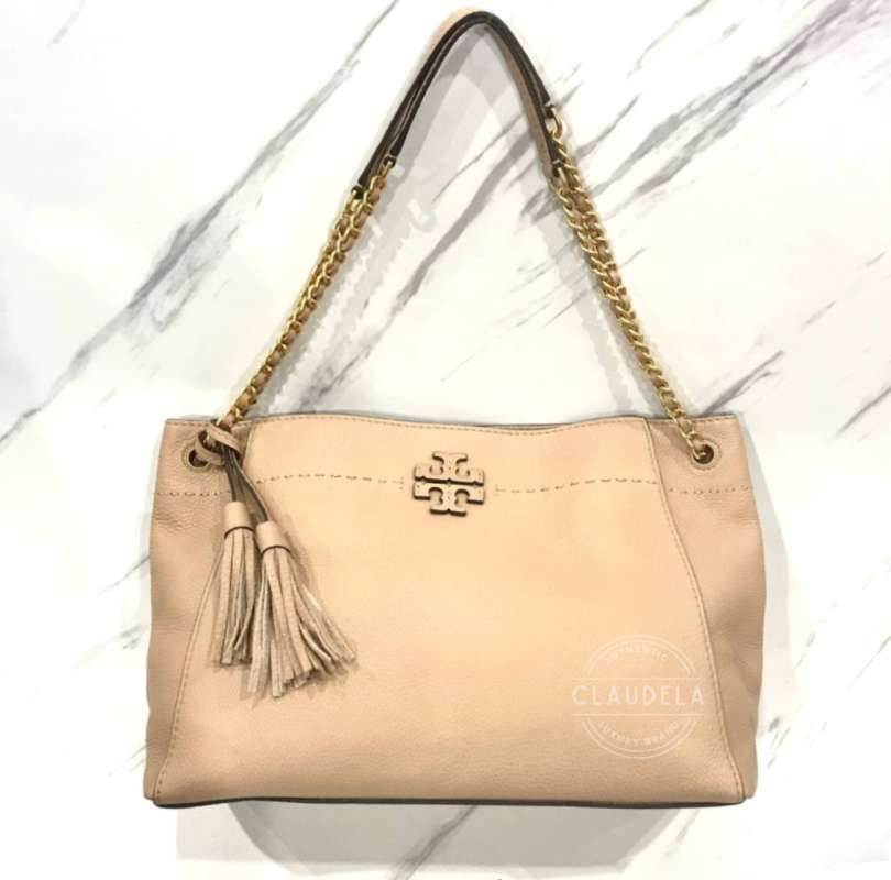 Jual TORY BURCH Mcgraw Chain Shoulder Slouchy Tote Bag in Devon