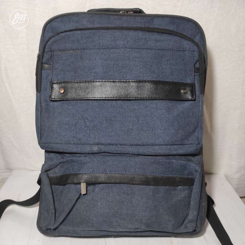 Jual NETT TAS RANSEL LAPTOP GILES N BROOKS NAVY PRELOVED RG