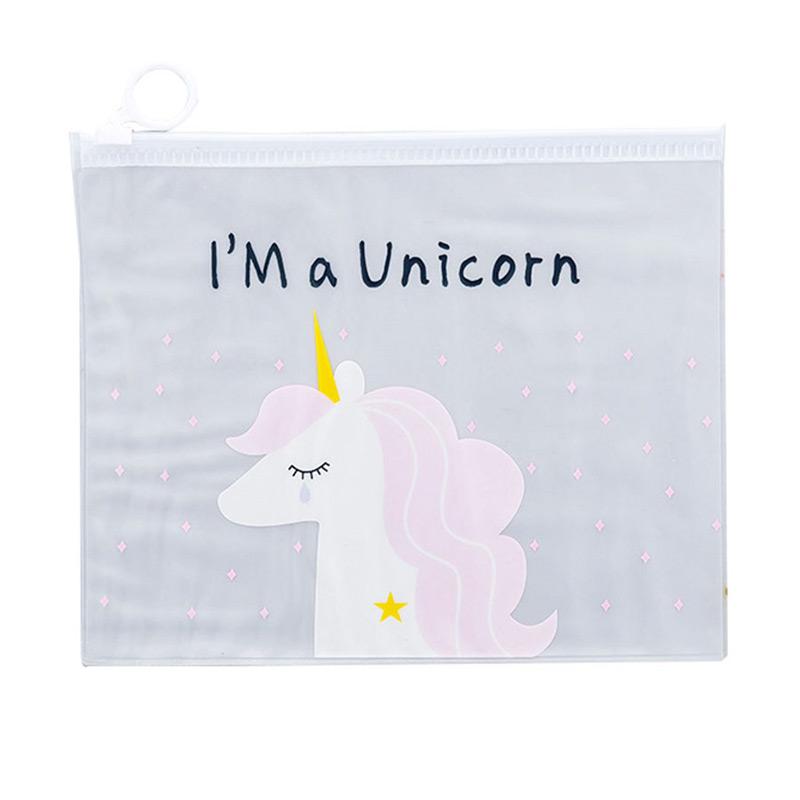 Jual Bluelans 1 Lovely Unicorn Zipper Transparent File Pocket