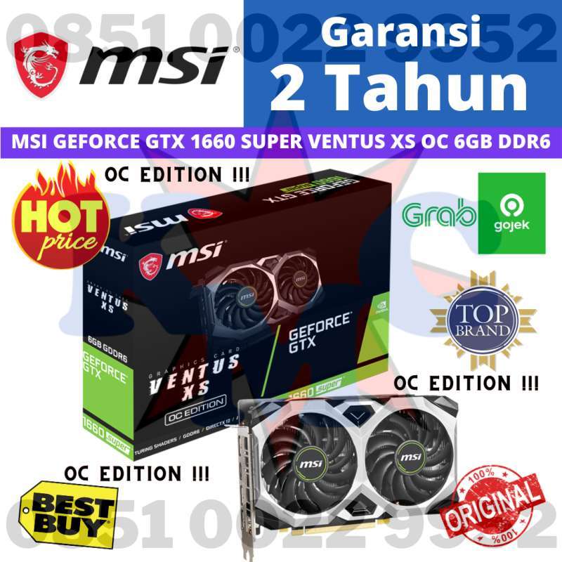 Jual Msi Geforce Gtx 1660 6gb Super Ventus Xs 6g Oc Edition Ddr6