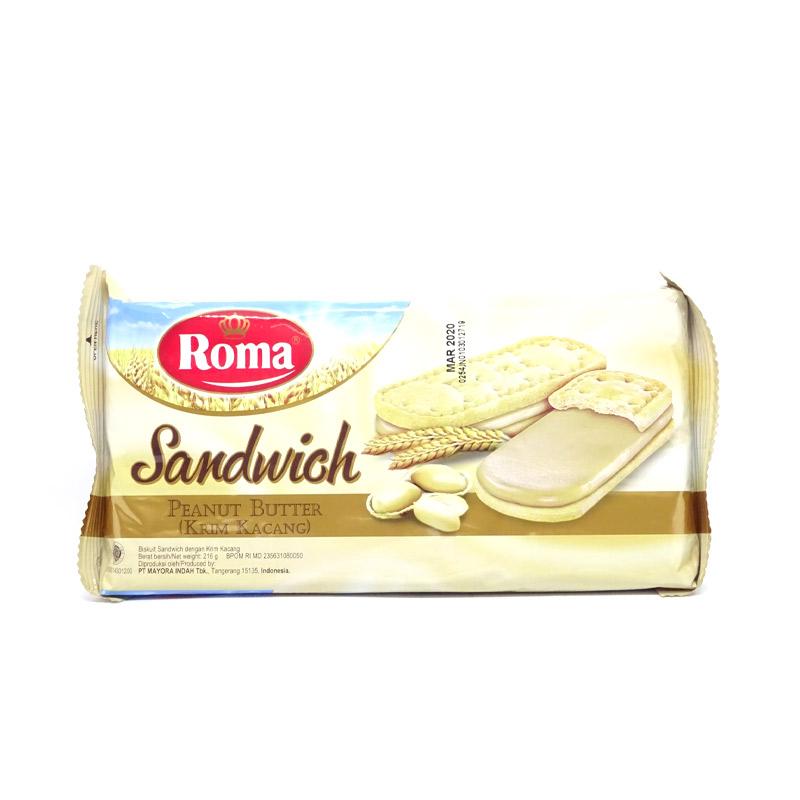 Jual Roma Sandwich Peanut Butter Biskuit 216 G Online Juli 2020