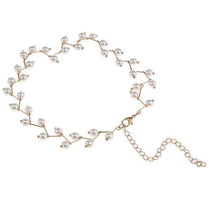Women Pearls Choker Clavicle Chain 