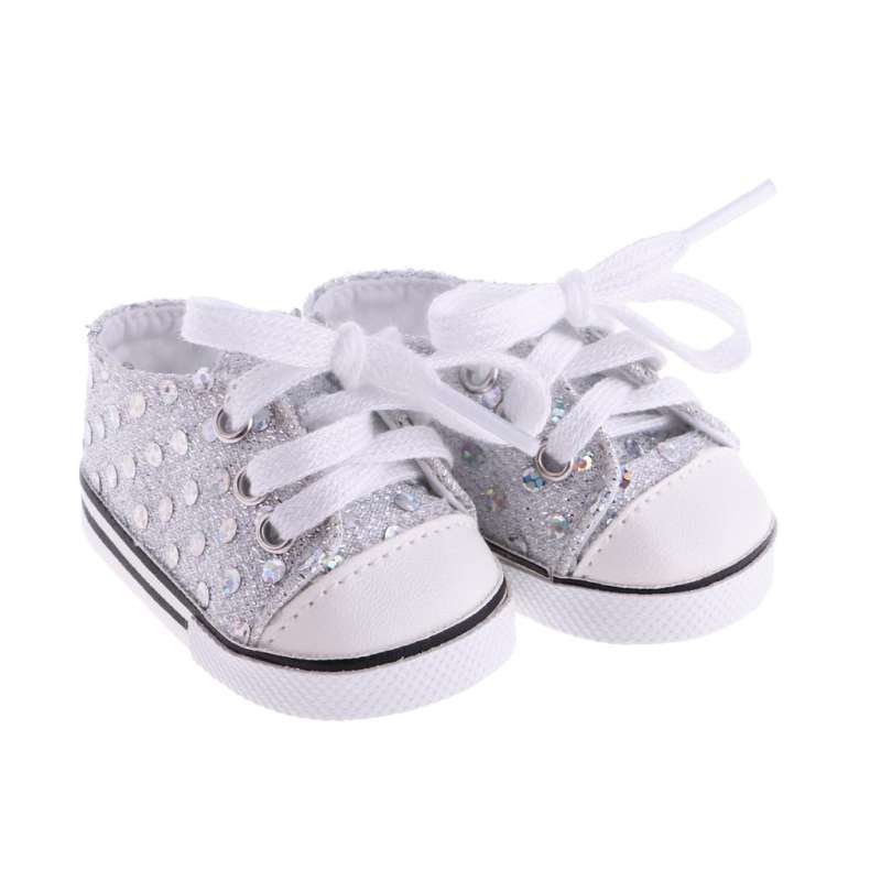 white sequin sneakers