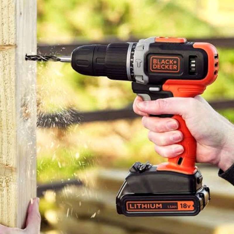 Jual Mesin Bor 18v Cordless Bcd003c1 Black Decker Hammer Drill