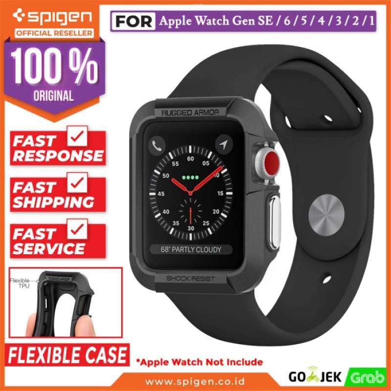 Promo Spigen Rugged Armor Case For Apple Watch 42Mm - Black di Seller  Haitham Shop - Kab. Bekasi, Jawa Barat | Blibli