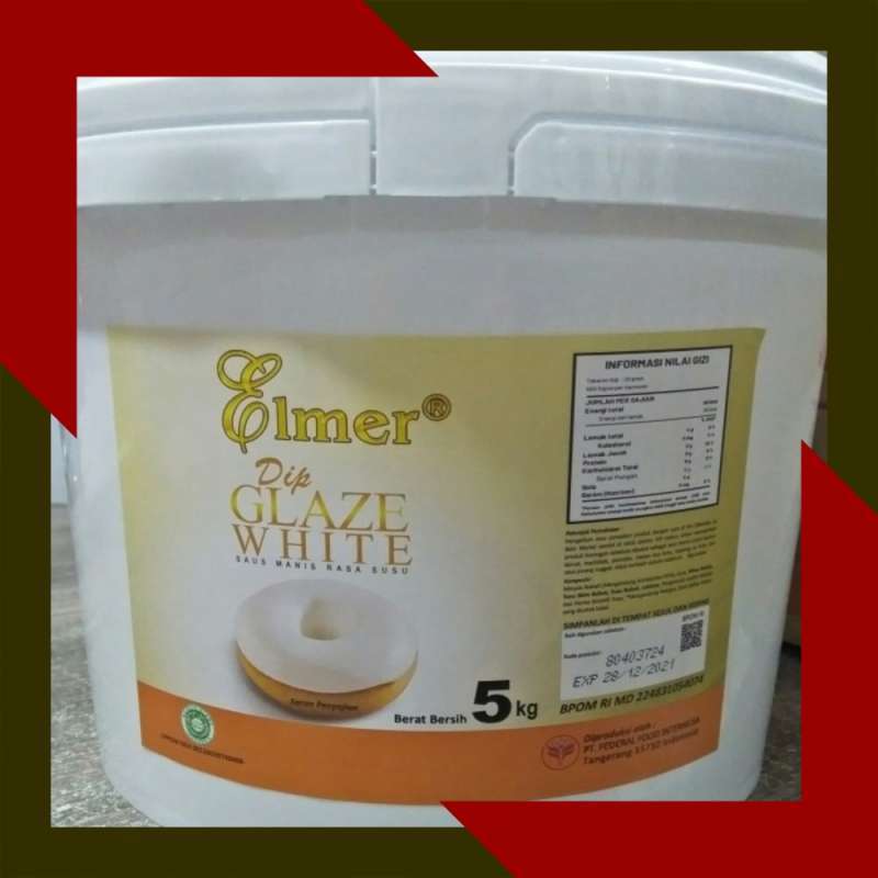 Elmer Dip Glaze White 5 Kg / Milky Vanilla Chocomaltine