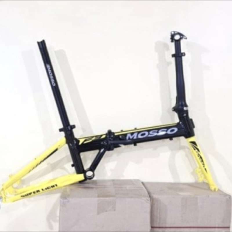 Jual Frame Sepeda lipat MOSSO F3 size 16 inch discbrake kuning