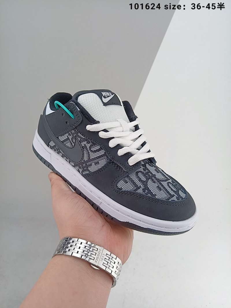 Giày Nike SB Dunk Low x Dior Grey Sail Da Lộn Chuẩn Đẹp