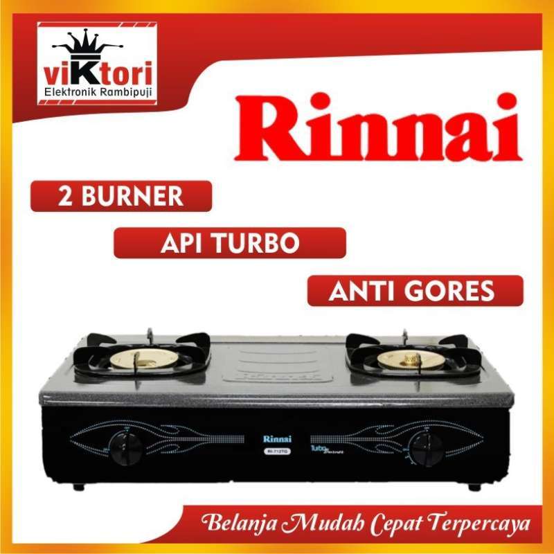 Jual RINNAI KOMPOR GAS 2 TUNGKU RI712TG / KOMPOR GAS RINNAI TURBO RI712TG / KOMPOR  RINNAI STAINLESS TURBO di Seller Viktori Elektronik Rambipuji - Rambipuji,  Kab. Jember | Blibli