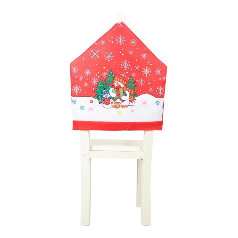 Jual Christmas Home Party Dinner Table Ornament Snowman Tree Santa Snowman Print Chair Cover Online Juli 2020 Blibli Com