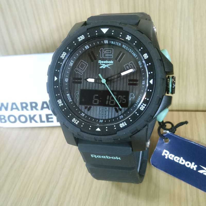 Reebok Rogue Warrior Black Analog Digital Chronograph Original Jam Tangan  Pria