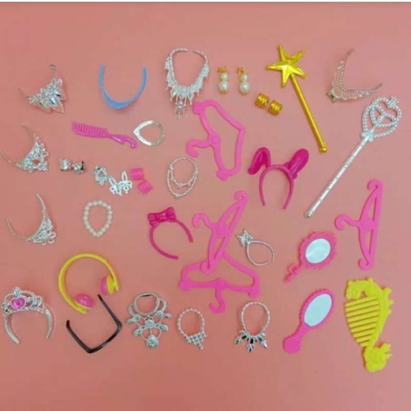 Jual Paket Mainan Barbie 36 Pcs Aksesoris Boneka Barbie Random Di - Main Image