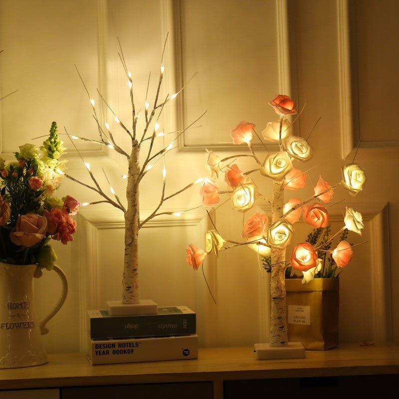 Eds Led Bonsai Tree Light 24 Led Blossom Tree Decorative Lighting Light Tree For Christmas Holiday Decoration