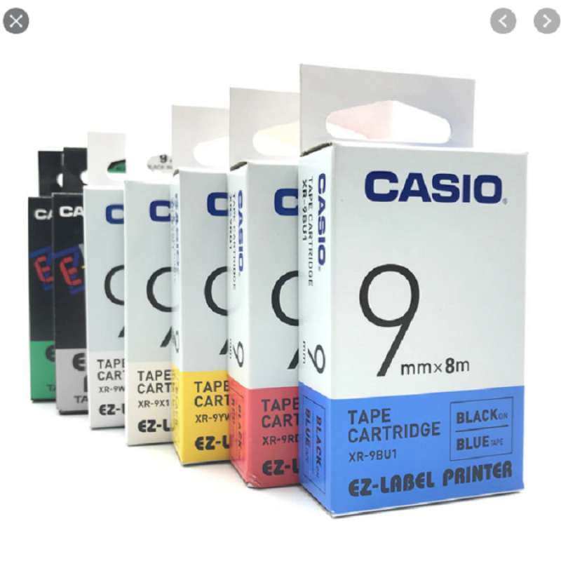 Gratis Ongkir Casio Ez Label Tape 9Mm For Printer Kl60 Kl120 Kl820 Kl7400  Original