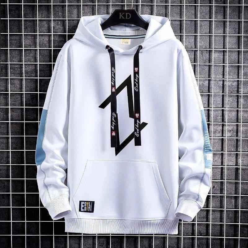 Sweater hoodie putih deals