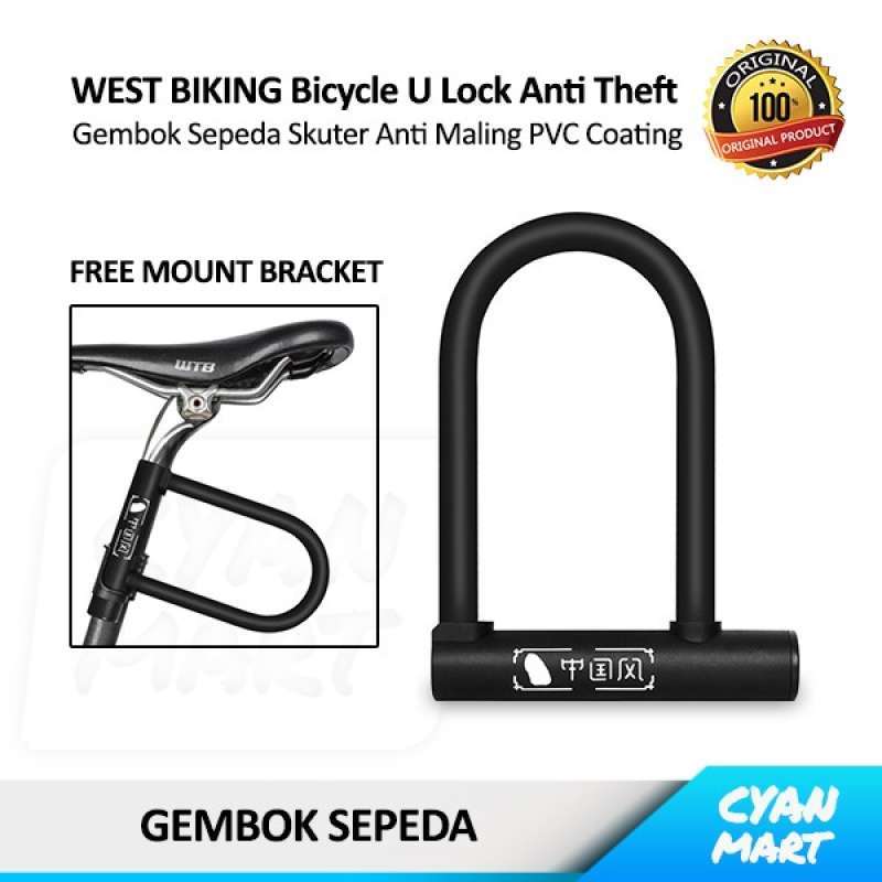 Promo Gembok Sepeda Mtb West Biking U 