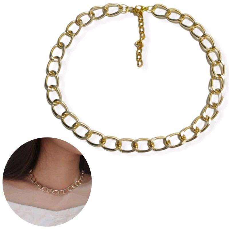 Jual Kalung Rantai Choker Retro Thin 