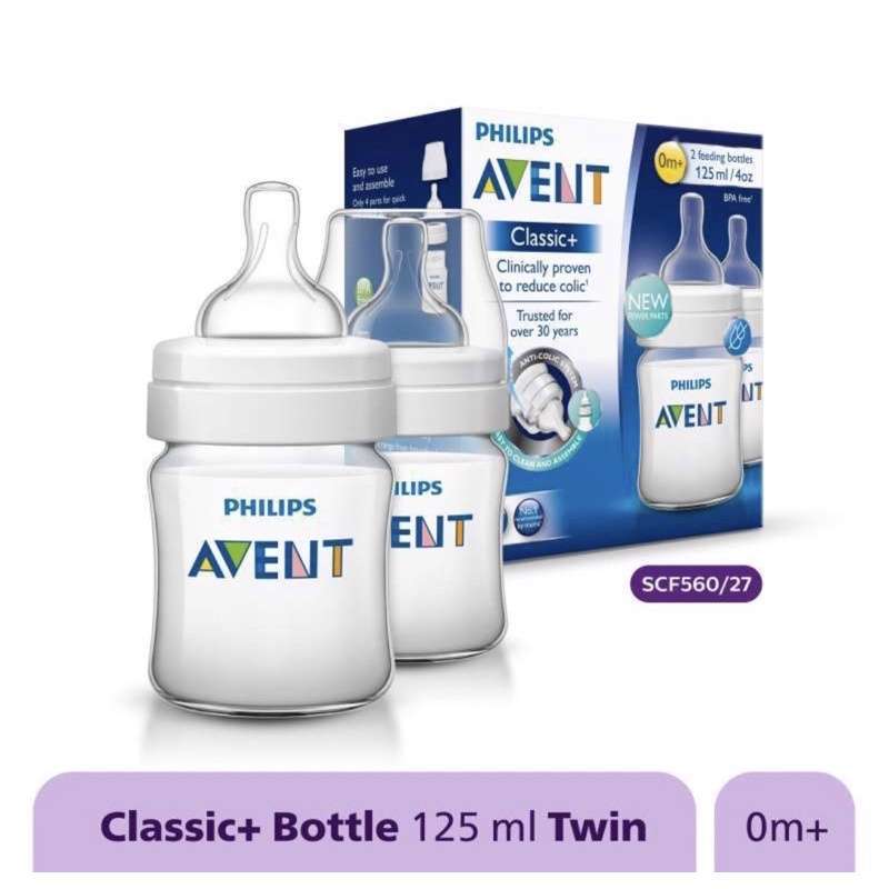 botol avent Dot avent Philips Avent Clas+ Baby Pcs 125ml Newborn Flow 0m+  SCF560-27 Putih