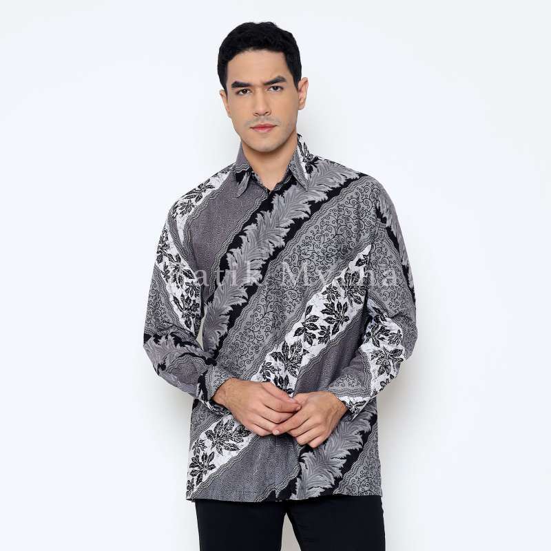 Promo Batik Myrna Kemeja Batik Lengan Panjang Pria Baju Atasan