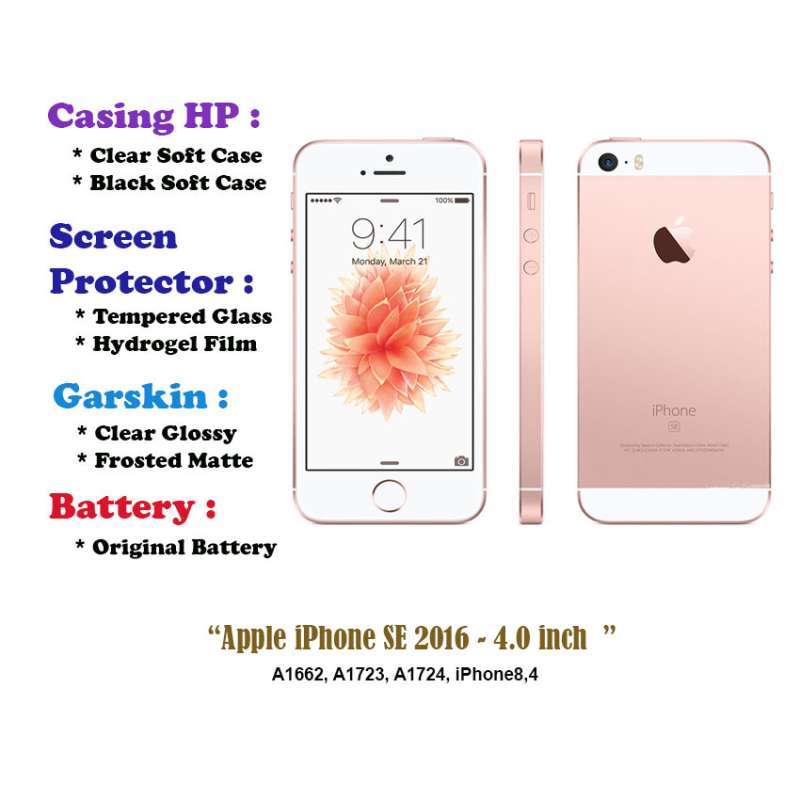 Jual Apple iPhone SE 2016 Inch Case Screen Protector