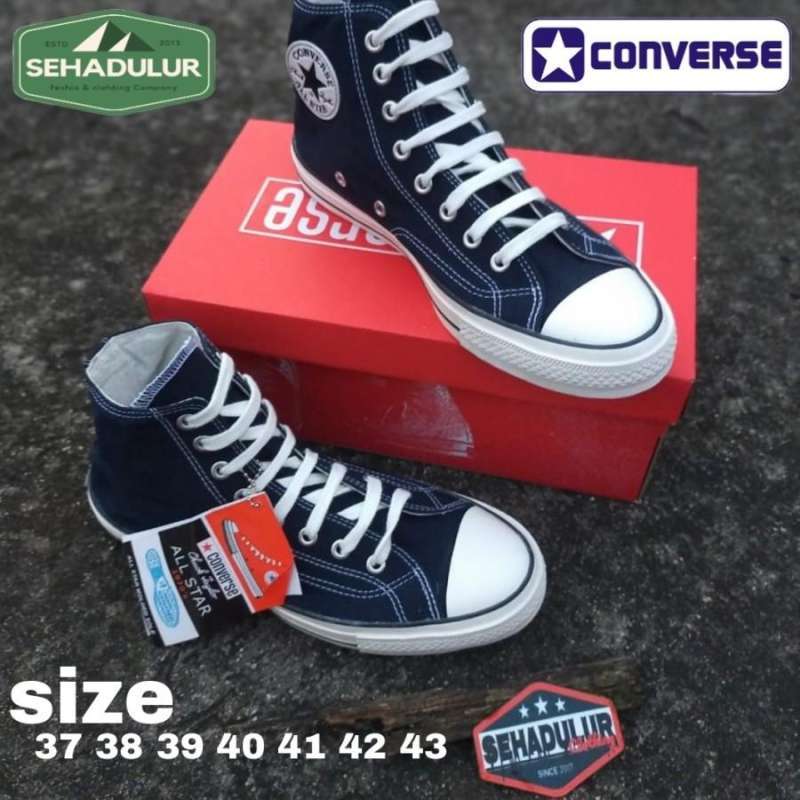 Jual Sepatu Converse All Star 70s sepatu Tinggi premium Original 41 Biru Nevi Di Seller Sehadulur Fasihon Balaraja Kab. Tangerang Blibli