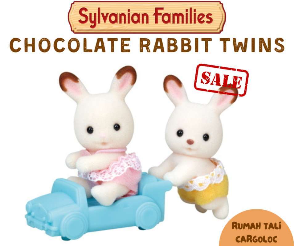 Sylvanian families chocolate rabbit twins new arrivals
