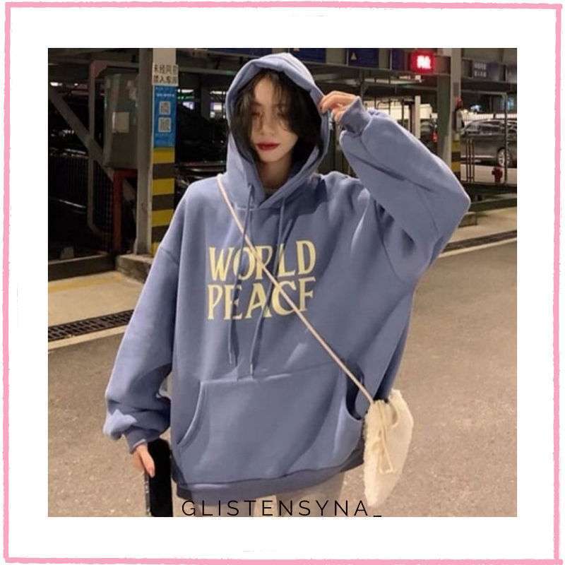 Jual Sweater Jaket Pria Wanita Sweater Hoodie Wanita World Peacf Sweater Hoodie Oversize Wanita Korean Style Di Seller Glistensyna Padamulya Kab. Bandung Blibli