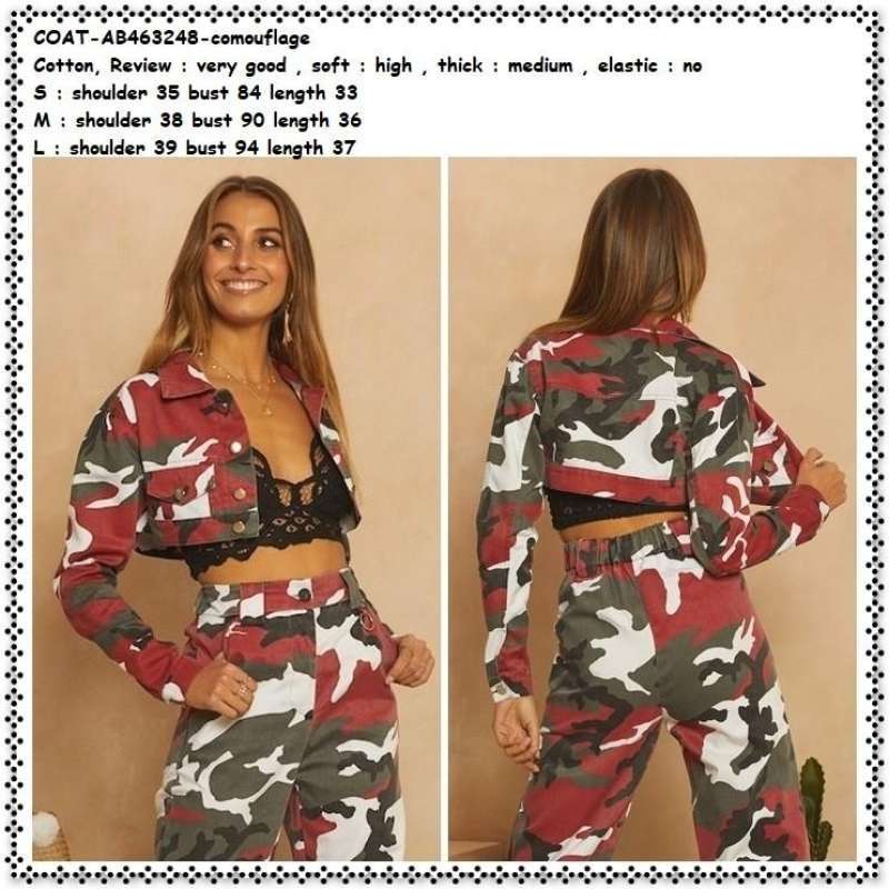 Jaket crop army top