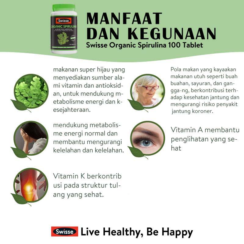 Jual Swisse Organic Spirulina Multivitamin 100 Tablet Online November 2020 Blibli