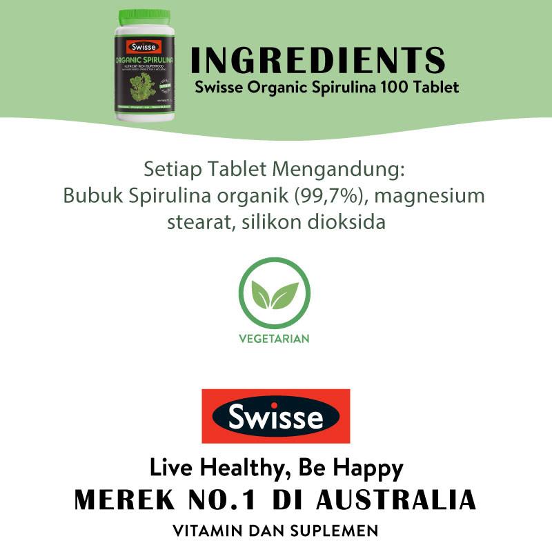 Jual Swisse Organic Spirulina Multivitamin 100 Tablet Online November 2020 Blibli