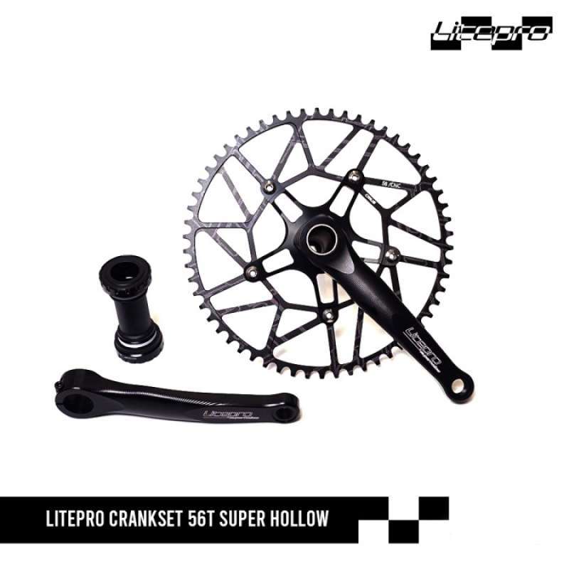 BMX/Single Speed Bike Crankset - 130mm BCD, 170mm Arms, Choose 45T/47T/53T/56T/58T Chainring, Aluminum Alloy