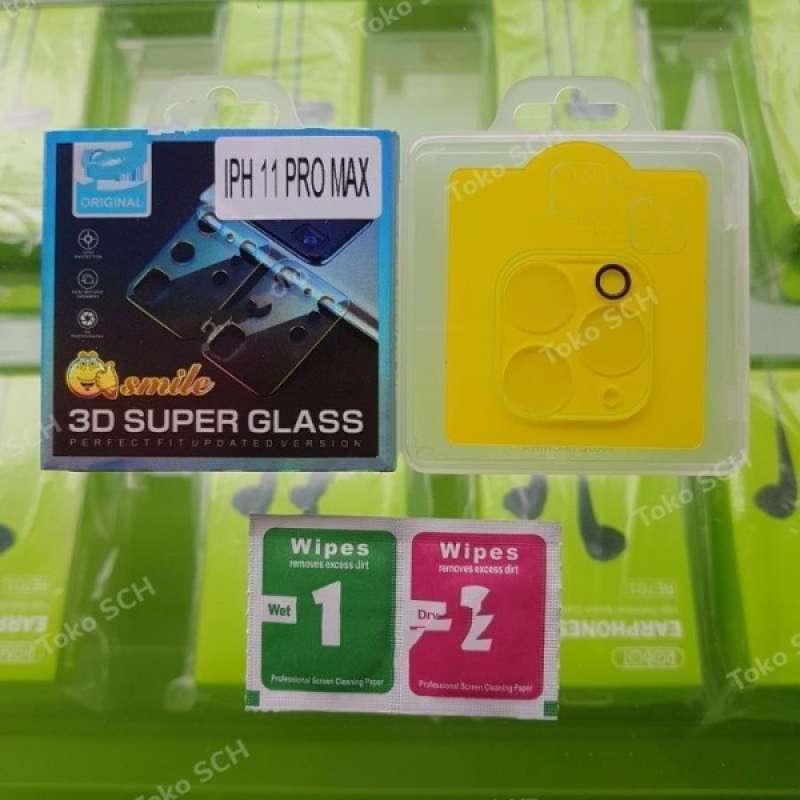 Jual Anti Gores Kamera iPhone 11 Pro Max Smile 3d Super Glass