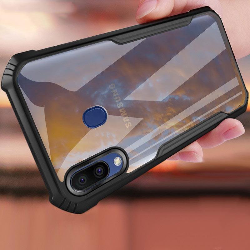 ipaky case samsung m20 armor bumper transparent clear original