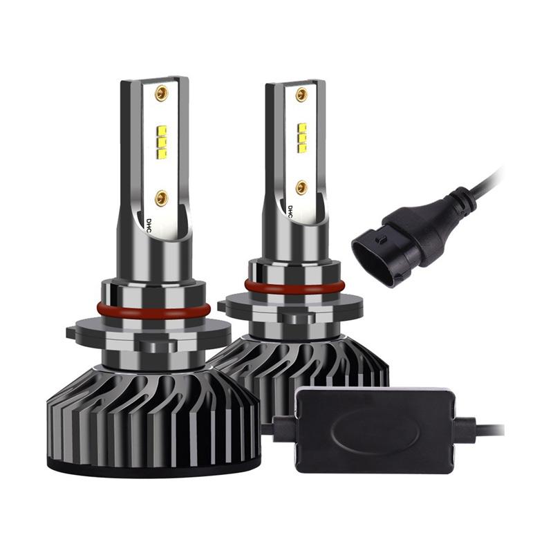 infitary f2 zes led headlight bulbs conversion kit 8000lm 6500k socket type h4 9003 hb2 hi lo 1 pair