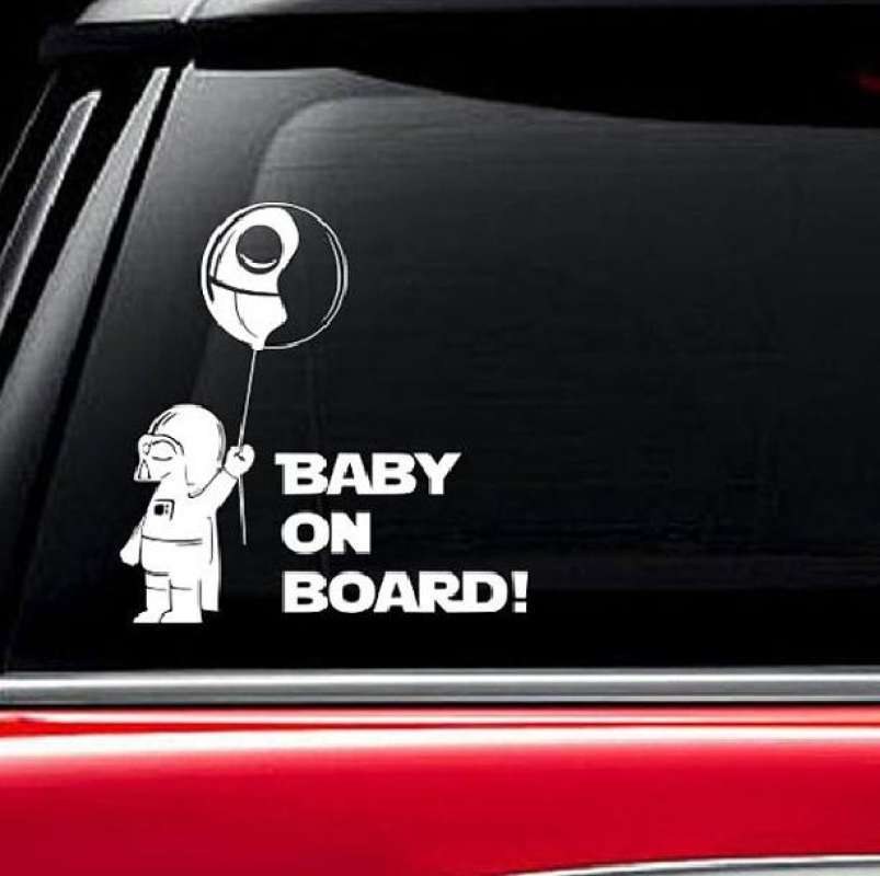 Stiker Mobil Baby On Board Darth Vader Star Wars Sticker Car Decal