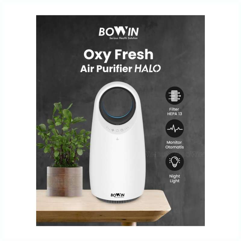Jual Bowin Air Purifier Ruangan Oxy Fresh Halo Hepa 13 Karbon
