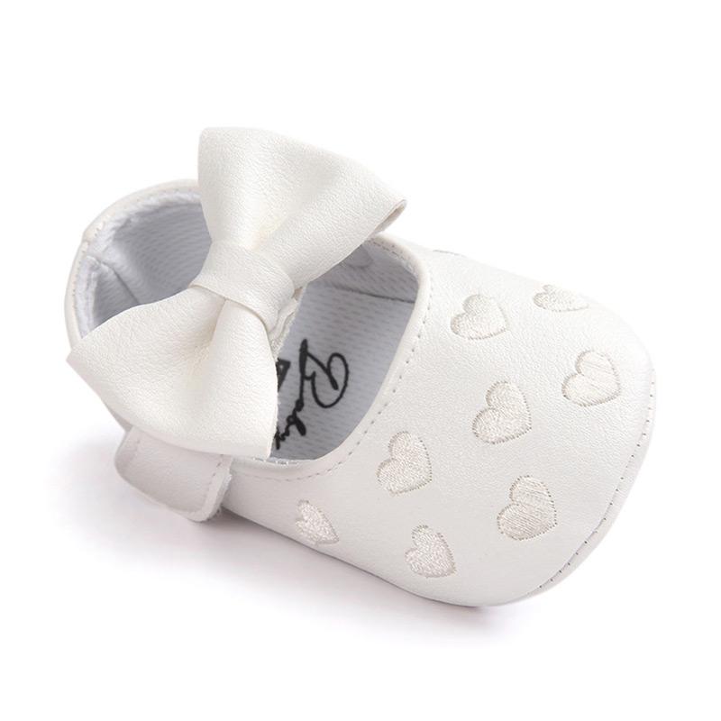 Baby Mary Janes Toddler Infant Soft Sole Bowknot Prewalker Leather Crib Shoes