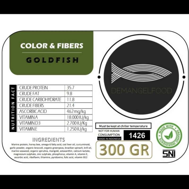 Promo Jual Gel Food Goldfish Color & Fiber 300 gr ...