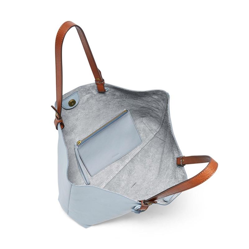 Jual Fossil Rachel Leather Tote Horizon Blue Tas Wanita