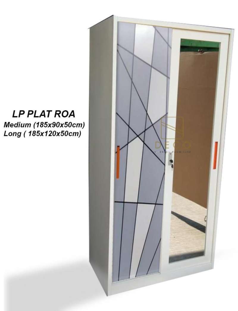 lemari pakaian minimalis baju besi sliding - roa